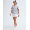 imageTHE GYM PEOPLE Womens Loose Fit Workout TShirts V Neck Short Sleeve Running Yoga Lounge Tee TopsHeather Grey