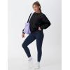 imageTHE GYM PEOPLE Womens Oversized Fleece Sweatshirts Loose Fit Crewneck Long Sleeve Pullover TopsBlack