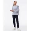 imageTHE GYM PEOPLE Womens Oversized Fleece Sweatshirts Loose Fit Crewneck Long Sleeve Pullover TopsGrey