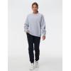 imageTHE GYM PEOPLE Womens Oversized Fleece Sweatshirts Loose Fit Crewneck Long Sleeve Pullover TopsGrey