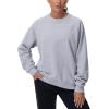 imageTHE GYM PEOPLE Womens Oversized Fleece Sweatshirts Loose Fit Crewneck Long Sleeve Pullover TopsGrey