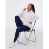 imageTHE GYM PEOPLE Womens Oversized Fleece Sweatshirts Loose Fit Crewneck Long Sleeve Pullover TopsHeather White