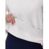 imageTHE GYM PEOPLE Womens Oversized Fleece Sweatshirts Loose Fit Crewneck Long Sleeve Pullover TopsHeather White