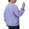 imageTHE GYM PEOPLE Womens Oversized Fleece Sweatshirts Loose Fit Crewneck Long Sleeve Pullover TopsLavender Purple