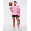 imageTHE GYM PEOPLE Womens Oversized Fleece Sweatshirts Loose Fit Crewneck Long Sleeve Pullover TopsPink