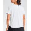 imageTHE GYM PEOPLE Womens Short Sleeve Workout Shirts Breathable Yoga TShirts with Side Slits Athletic Tee TopsHeather White