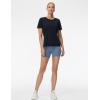 imageTHE GYM PEOPLE Womens Short Sleeve Workout TShirts Stretchy Lightweight Crewneck Athletic Running Lounge Tee TopsBlack