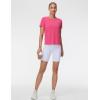 imageTHE GYM PEOPLE Womens Short Sleeve Workout TShirts Stretchy Lightweight Crewneck Athletic Running Lounge Tee TopsBright Pink