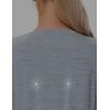 imageTHE GYM PEOPLE Womens Short Sleeve Workout TShirts Stretchy Lightweight Crewneck Athletic Running Lounge Tee TopsHeather Grey