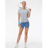 imageTHE GYM PEOPLE Womens Short Sleeve Workout TShirts Stretchy Lightweight Crewneck Athletic Running Lounge Tee TopsHeather Grey