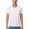 imageTHE GYM PEOPLE Womens Short Sleeve Workout TShirts Stretchy Lightweight Crewneck Athletic Running Lounge Tee TopsWhite