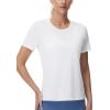 imageTHE GYM PEOPLE Womens Short Sleeve Workout TShirts Stretchy Lightweight Crewneck Athletic Running Lounge Tee TopsWhite