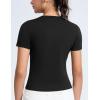 imageTHE GYM PEOPLE Womens Slim Fit Soft Workout TShirts Crew Neck Short Sleeve Casual Tee TopsBlack