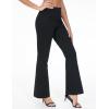 imageTHE GYM PEOPLE Womens Tummy Control Bell Bottom Jeans High Waisted Wide Leg Flare Pants Jeggings with PocketsBlack