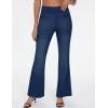 imageTHE GYM PEOPLE Womens Tummy Control Bell Bottom Jeans High Waisted Wide Leg Flare Pants Jeggings with PocketsDark Blue