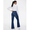 imageTHE GYM PEOPLE Womens Tummy Control Bell Bottom Jeans High Waisted Wide Leg Flare Pants Jeggings with PocketsDark Blue