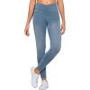 imageTHE GYM PEOPLE Womens V Cross Denim Jegging Pants High Waisted Stretchy Skinny Jean Leggings with PocketsDenim Light Blue