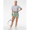 imageTHE GYM PEOPLE Womens Workout Crop Top TShirt Short Sleeve Boxy Yoga Running Cropped Basic TeeHeather Grey
