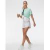 imageTHE GYM PEOPLE Womens Workout Crop Top TShirt Short Sleeve Boxy Yoga Running Cropped Basic TeeSoft Green