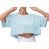 imageTHE GYM PEOPLE Womens Workout Crop Tops Short Sleeve Boxy Oversized TShirts with Pockets