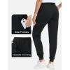 imageTHE GYM PEOPLE Womens Workout Joggers Leggings Drawstring Running Lounge Sweatpants Tapered Pants with PocketsBlack