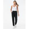 imageTHE GYM PEOPLE Womens Workout Joggers Leggings Drawstring Running Lounge Sweatpants Tapered Pants with PocketsBlack