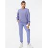 imageTHE GYM PEOPLE Womens Workout Joggers Leggings Drawstring Running Lounge Sweatpants Tapered Pants with PocketsLavender Purple