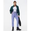 imageTHE GYM PEOPLE Womens Workout Joggers Leggings Drawstring Running Lounge Sweatpants Tapered Pants with PocketsLavender Purple