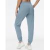 imageTHE GYM PEOPLE Womens Workout Joggers Leggings Drawstring Running Lounge Sweatpants Tapered Pants with PocketsLight Blue