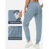 imageTHE GYM PEOPLE Womens Workout Joggers Leggings Drawstring Running Lounge Sweatpants Tapered Pants with PocketsLight Blue