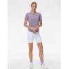imageTHE GYM PEOPLE Womens Workout Short Sleeve Breathable TShirts Athletic Yoga Tee TopsGrey Purple