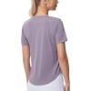 imageTHE GYM PEOPLE Womens Workout Short Sleeve Breathable TShirts Athletic Yoga Tee TopsGrey Purple
