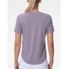 imageTHE GYM PEOPLE Womens Workout Short Sleeve Breathable TShirts Athletic Yoga Tee TopsGrey Purple
