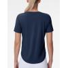 imageTHE GYM PEOPLE Womens Workout Short Sleeve Breathable TShirts Athletic Yoga Tee TopsNavy Blue