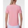 imageTHE GYM PEOPLE Womens Workout Short Sleeve Breathable TShirts Athletic Yoga Tee TopsRose Red
