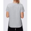 imageTHE GYM PEOPLE Womens Workout TShirts Loose Fit Short Sleeve Cotton Running Basic Tee Tops with Split HemHeather Grey