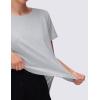 imageTHE GYM PEOPLE Womens Workout TShirts Loose Fit Short Sleeve Cotton Running Basic Tee Tops with Split HemHeather Grey