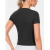 imageTHE GYM PEOPLE Womens Workout Tops Short Sleeve Slim Fit Breathable Athletic Yoga Running Casual Basic Tee ShirtsBlack