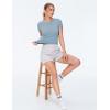 imageTHE GYM PEOPLE Womens Workout Tops Short Sleeve Slim Fit Breathable Athletic Yoga Running Casual Basic Tee ShirtsDenim Blue