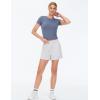 imageTHE GYM PEOPLE Womens Workout Tops Short Sleeve Slim Fit Breathable Athletic Yoga Running Casual Basic Tee ShirtsInk Blue