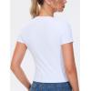 imageTHE GYM PEOPLE Womens Workout Tops Short Sleeve Slim Fit Breathable Athletic Yoga Running Casual Basic Tee ShirtsWhite