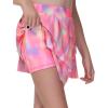 imageTHE GYM PEOPLE Pleated Tennis Skirt for Girls with Pockets Ruffle Athletic Golf Skorts Builtin ShortsColorful Pink