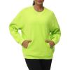 imageTHE GYM PEOPLE Womens Fleece Crewneck Loose fit Soft Oversized Pullover SweatshirtBright Green