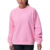 imageTHE GYM PEOPLE Womens Oversized Fleece Sweatshirts Loose Fit Crewneck Long Sleeve Pullover TopsPink