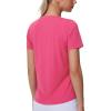 imageTHE GYM PEOPLE Womens Short Sleeve Workout TShirts Stretchy Lightweight Crewneck Athletic Running Lounge Tee TopsBright Pink