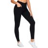 imageTHE GYM PEOPLE Womens V Cross Denim Jegging Pants High Waisted Stretchy Skinny Jean Leggings with PocketsBlack