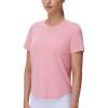 imageTHE GYM PEOPLE Womens Workout Short Sleeve Breathable TShirts Athletic Yoga Tee TopsRose Red