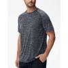 imageMens Cooling Ice Silk Running Shirts Quick Dry Short Sleeve Athletic Gym TShirts UPF 50 Outdoor Workout TshirtsBlue Grey Heather