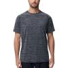 imageMens Cooling Ice Silk Running Shirts Quick Dry Short Sleeve Athletic Gym TShirts UPF 50 Outdoor Workout TshirtsBlue Grey Heather