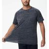 imageMens Cooling Ice Silk Running Shirts Quick Dry Short Sleeve Athletic Gym TShirts UPF 50 Outdoor Workout TshirtsBlue Grey Heather